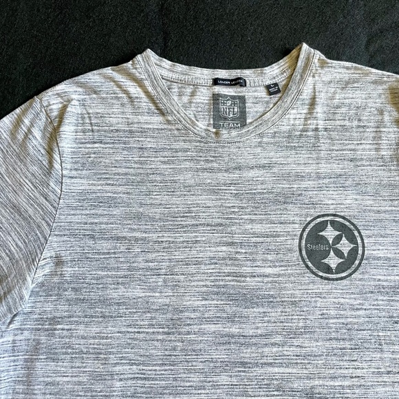 NFL Pittsburgh Steelers Men’s Gray T-Shirt Size Large Longer Length - Picture 2 of 6